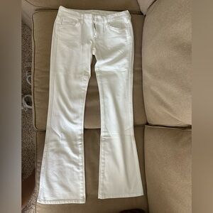7 For All Mankind White Flare Jeans